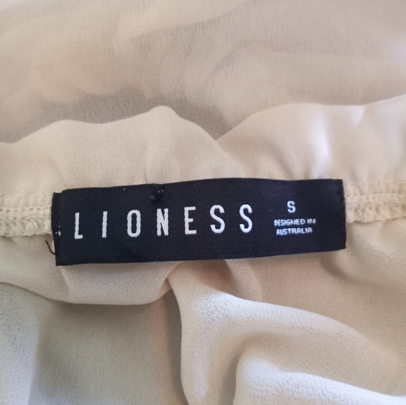 Lioness Au Revoir Sheer Puffed Balloon sleeve Babydoll Tiered Ruffled Top - Picture 8 of 9